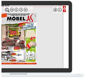 Screenshot einer Möbel As Blätterkatalog Prospekt-Seite