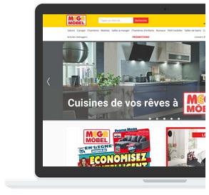 Mega Möbel Screenshot der Startseite